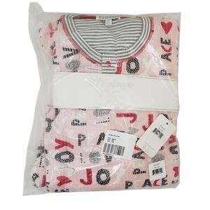 PJ Salvage Pajama Set Peace & Joy Waffle Thermal Ski Medium, XL Blush Pink